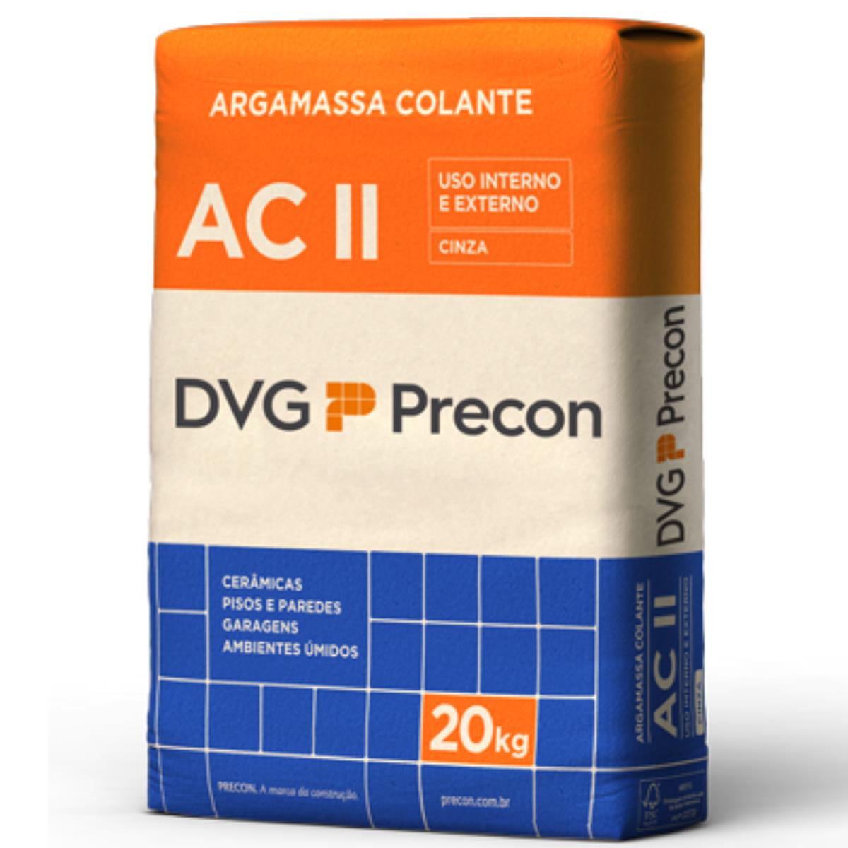 Argamassa ACII 20kg Cinza - Precon